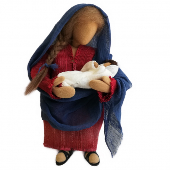 Preview: Maria mit Kind, Statue 30 cm, Erzählfigur, Egli-Figur